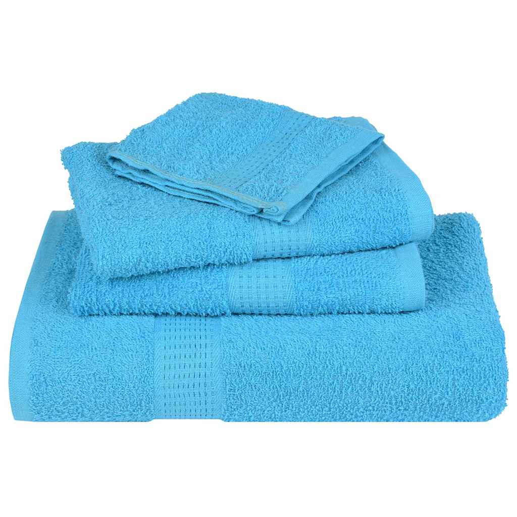 vidaXL Hand Towels "FROGN" 4 pcs Turquoise 50x100 cm 360 gsm