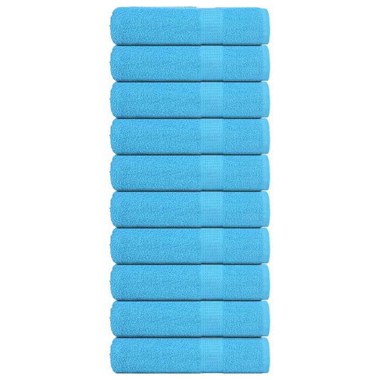 vidaXL Hand Towels "FROGN" 10 pcs Turquoise 50x100 cm 360 gsm