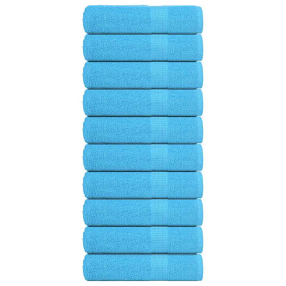 vidaXL Shower Towels "FROGN" 10 pcs Turquoise 70x140 cm 360 gsm