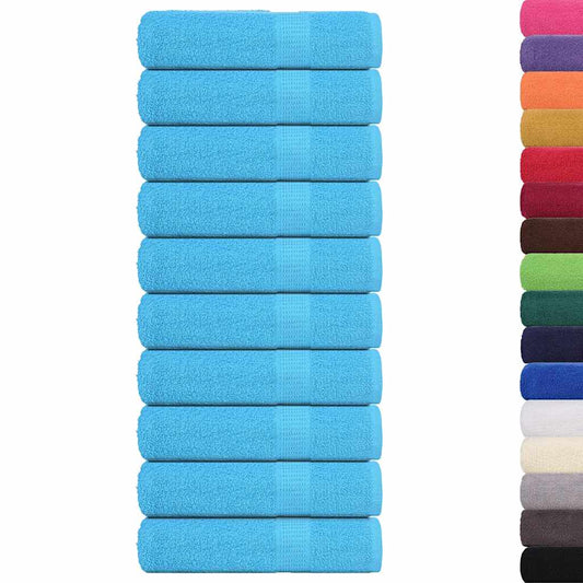 vidaXL Shower Towels "FROGN" 10 pcs Turquoise 70x140 cm 360 gsm