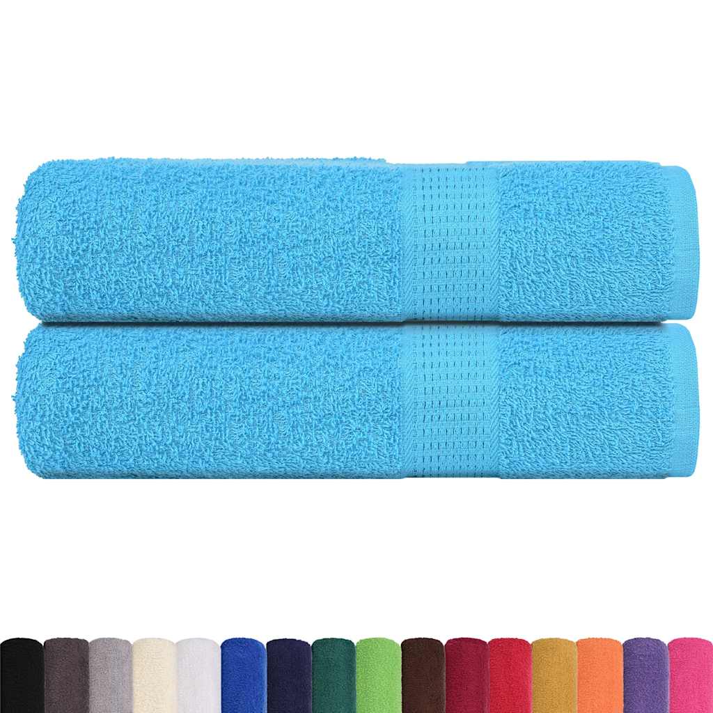 vidaXL Bath Towels 2 pcs Turquoise 100x150 cm 360 gsm 100% Cotton