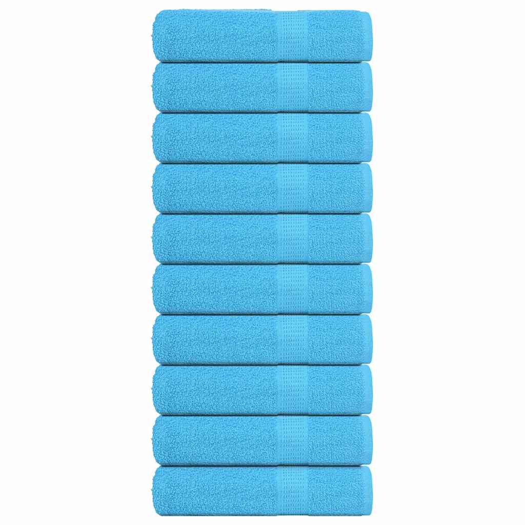 vidaXL Bath Towels "FROGN" 10 pcs Turquoise 100x150 cm 360 gsm