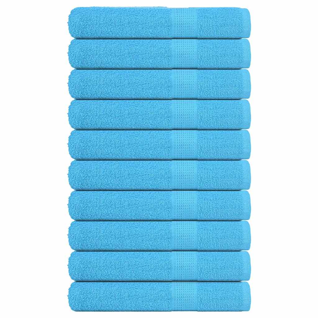 vidaXL Sauna Towels "FROGN" 10 pcs Turquoise 80x200 cm 360 gsm