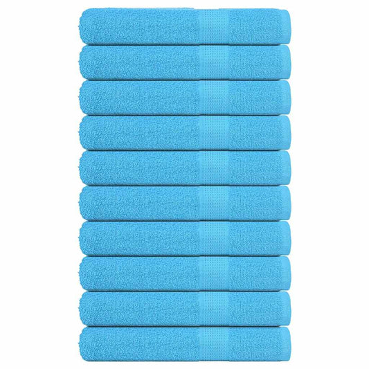 vidaXL Sauna Towels "FROGN" 10 pcs Turquoise 80x200 cm 360 gsm