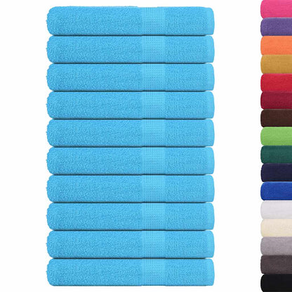 vidaXL Sauna Towels "FROGN" 10 pcs Turquoise 80x200 cm 360 gsm