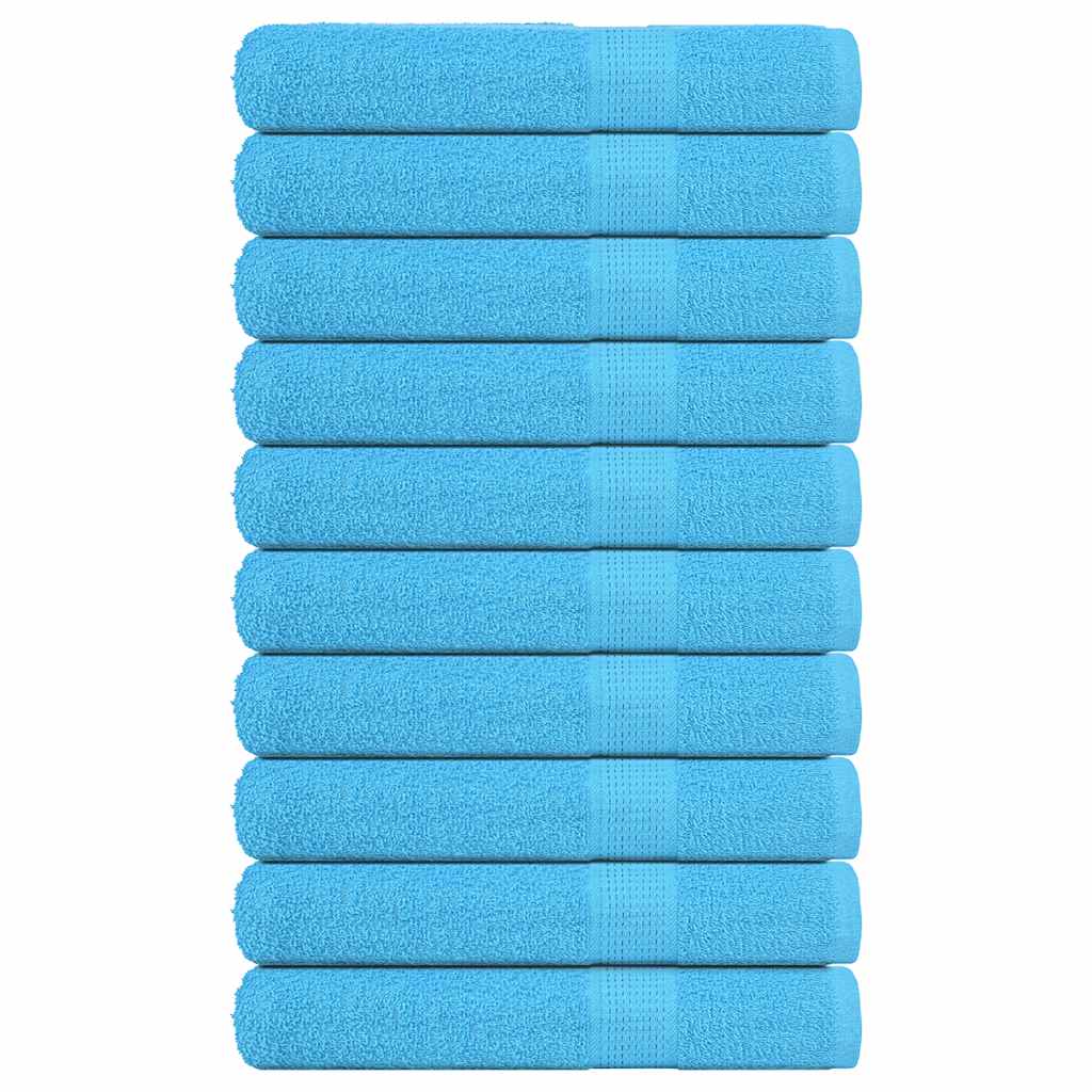 vidaXL Towels 10 pcs Turquoise 100x200 cm 360 gsm 100% Cotton