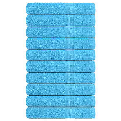 vidaXL Towels 10 pcs Turquoise 100x200 cm 360 gsm 100% Cotton