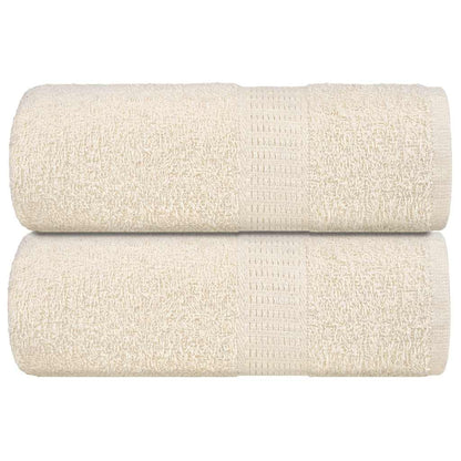 vidaXL Wash Towels "FROGN" 2 pcs Cream 30x30 cm 360 gsm