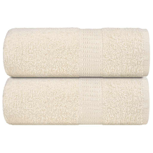 vidaXL Wash Towels "FROGN" 2 pcs Cream 30x30 cm 360 gsm