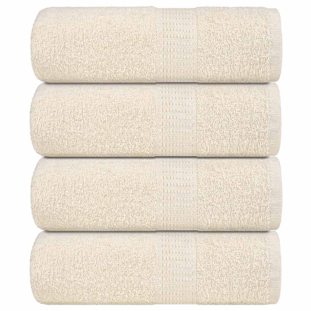 vidaXL Soap Towels 4 pcs Cream 30x30 cm 360 gsm 100% Cotton