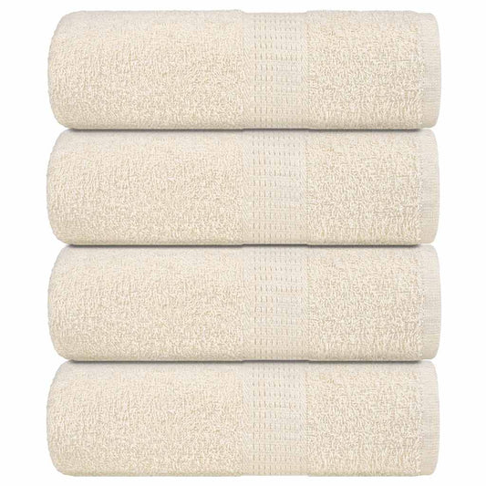 vidaXL Wash Towels "FROGN" 4 pcs Cream 30x30 cm 360 gsm