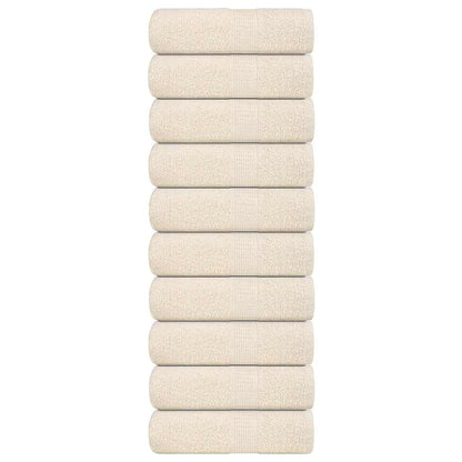 vidaXL Wash Towels "FROGN" 10 pcs Cream 30x30 cm 360 gsm