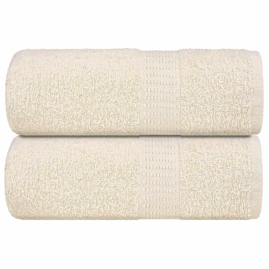 vidaXL Guest Towels 2 pcs Cream 30x50 cm 360 gsm 100% Cotton