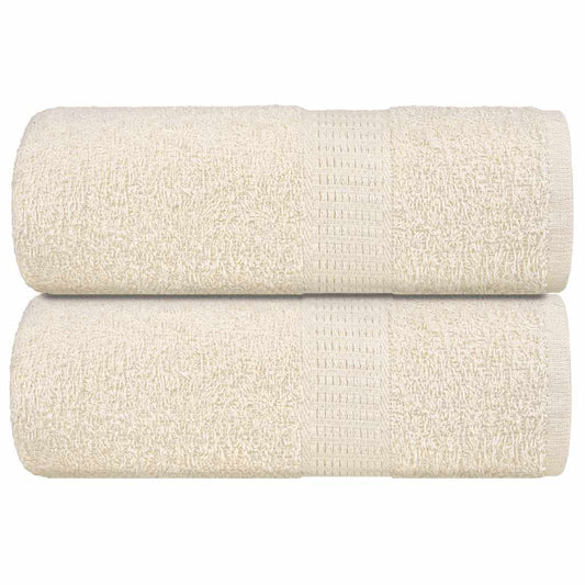 vidaXL Guest Towels "FROGN" 2 pcs Cream 30x50 cm 360 gsm