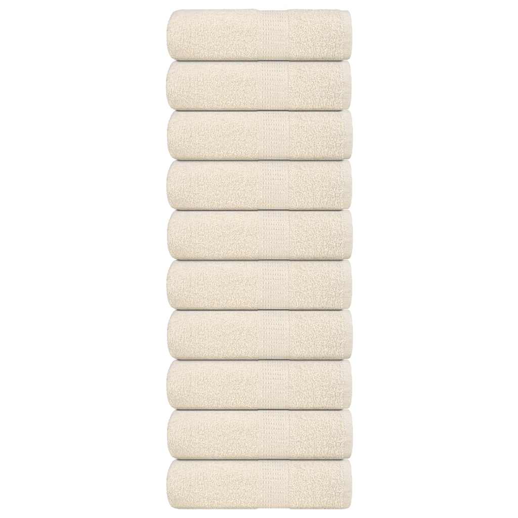 vidaXL Guest Towels "FROGN" 10 pcs Cream 30x50 cm 360 gsm