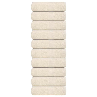 vidaXL Guest Towels "FROGN" 10 pcs Cream 30x50 cm 360 gsm