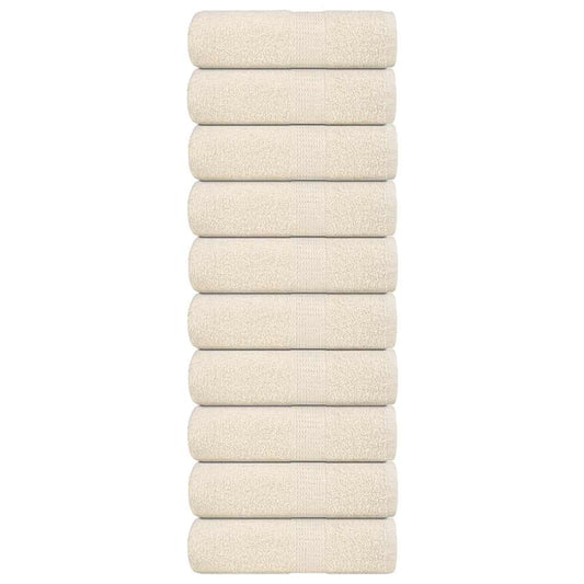 vidaXL Guest Towels "FROGN" 10 pcs Cream 30x50 cm 360 gsm