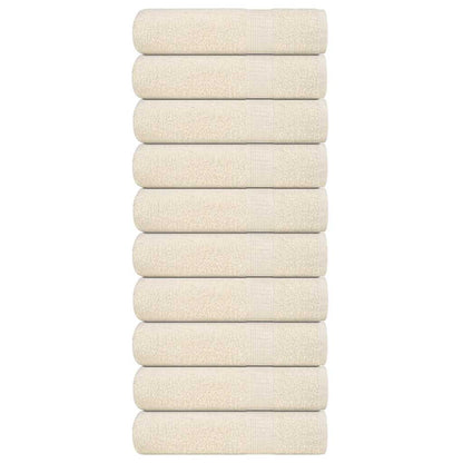 vidaXL Hand Towels 10 pcs Cream 50x100 cm 360 gsm 100% Cotton