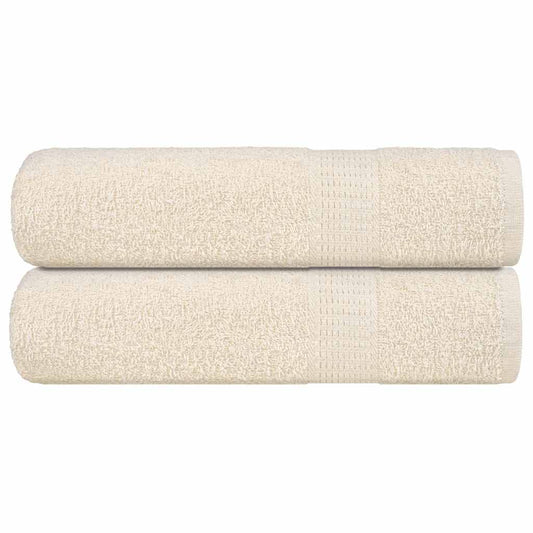 vidaXL Shower Towels "FROGN" 2 pcs Cream 70x140 cm 360 gsm