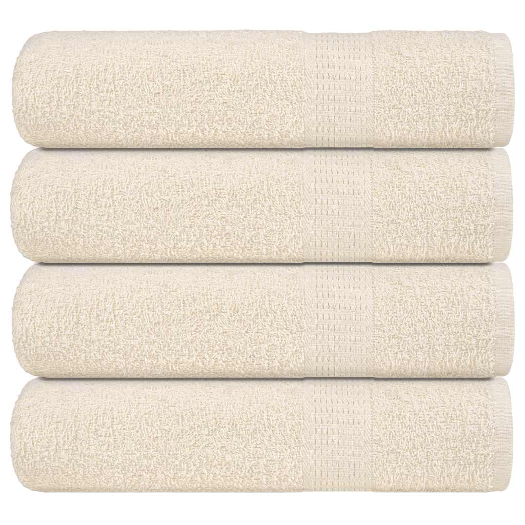 vidaXL Shower Towels "FROGN" 4 pcs Cream 70x140 cm 360 gsm