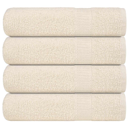 vidaXL Shower Towels "FROGN" 4 pcs Cream 70x140 cm 360 gsm