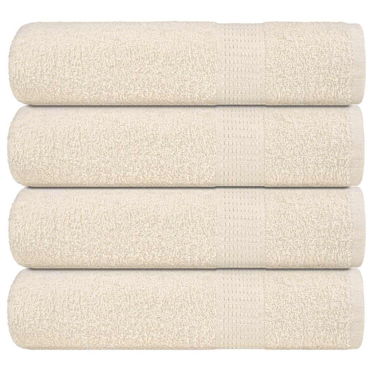 vidaXL Shower Towels "FROGN" 4 pcs Cream 70x140 cm 360 gsm
