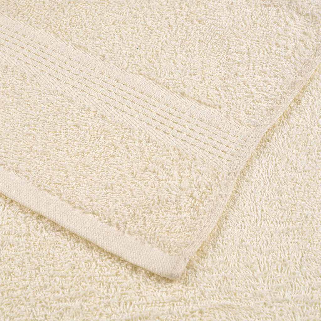 vidaXL Shower Towels "FROGN" 10 pcs Cream 70x140 cm 360 gsm