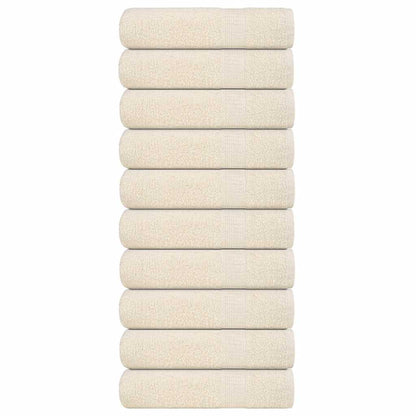 vidaXL Bath Towels "FROGN" 10 pcs Cream 100x150 cm 360 gsm