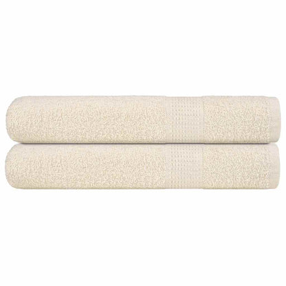 vidaXL Sauna Towels "FROGN" 2 pcs Cream 80x200 cm 360 gsm