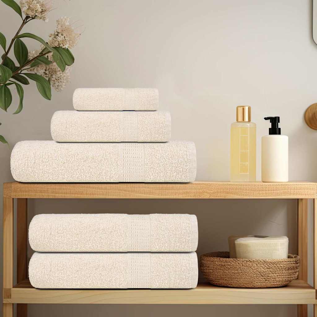 vidaXL Sauna Towels "FROGN" 2 pcs Cream 80x200 cm 360 gsm