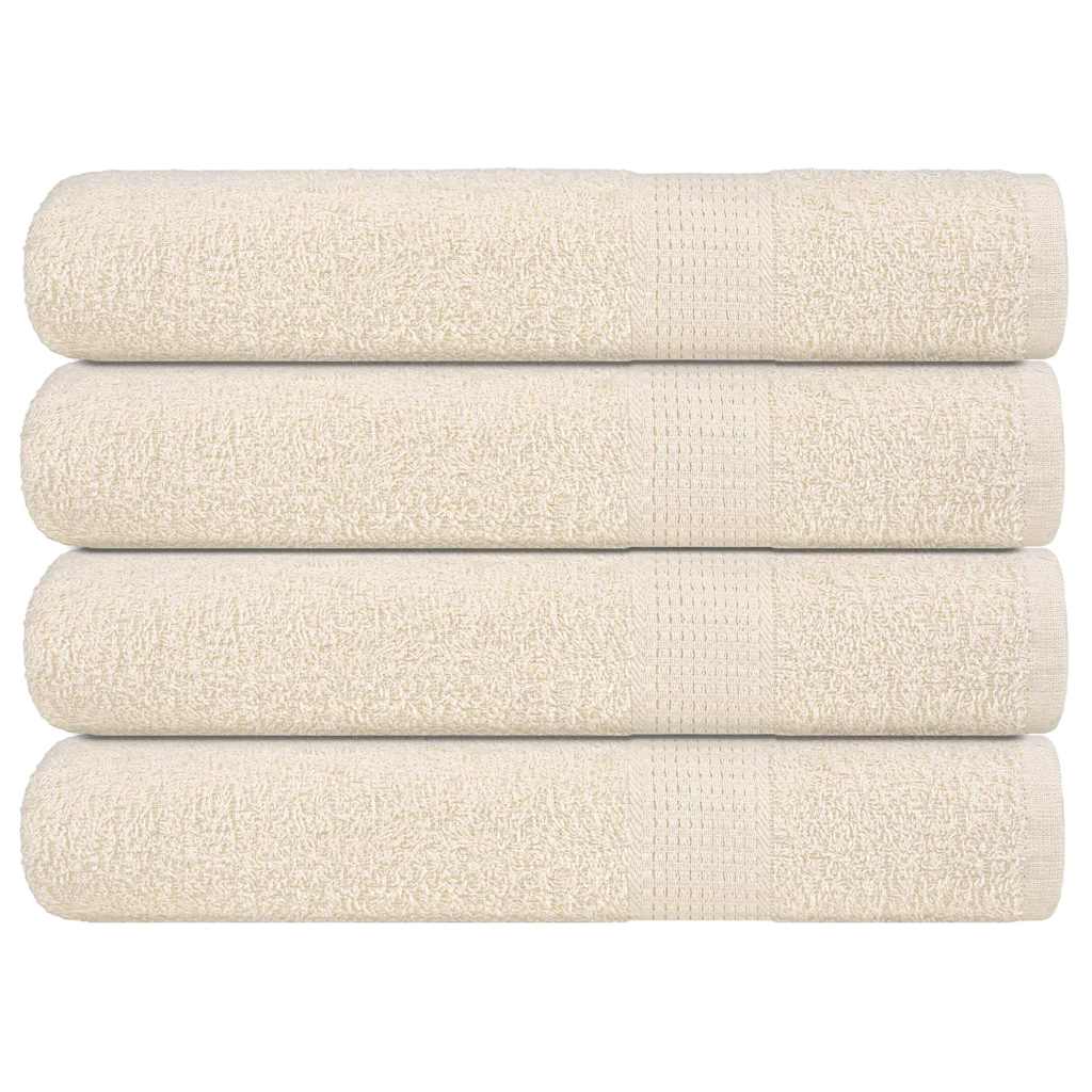 vidaXL Sauna Towels "FROGN" 4 pcs Cream 80x200 cm 360 gsm