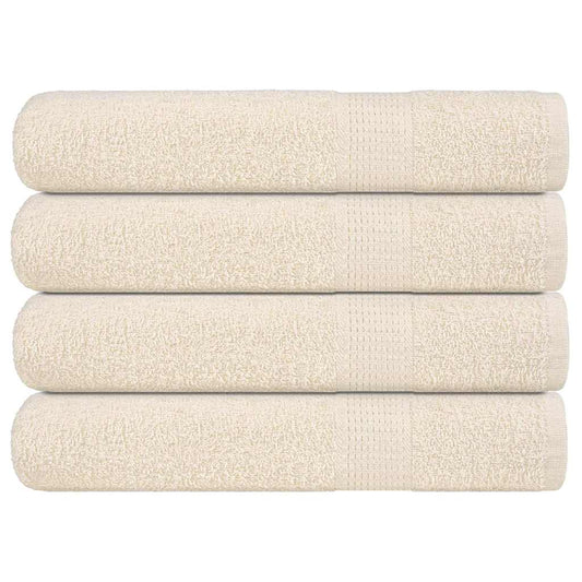 vidaXL Sauna Towels "FROGN" 4 pcs Cream 80x200 cm 360 gsm
