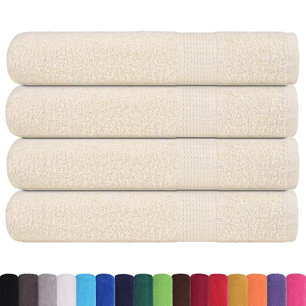 vidaXL Sauna Towels "FROGN" 4 pcs Cream 80x200 cm 360 gsm