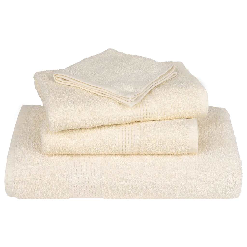 vidaXL Sauna Towels "FROGN" 10 pcs Cream 80x200 cm 360 gsm