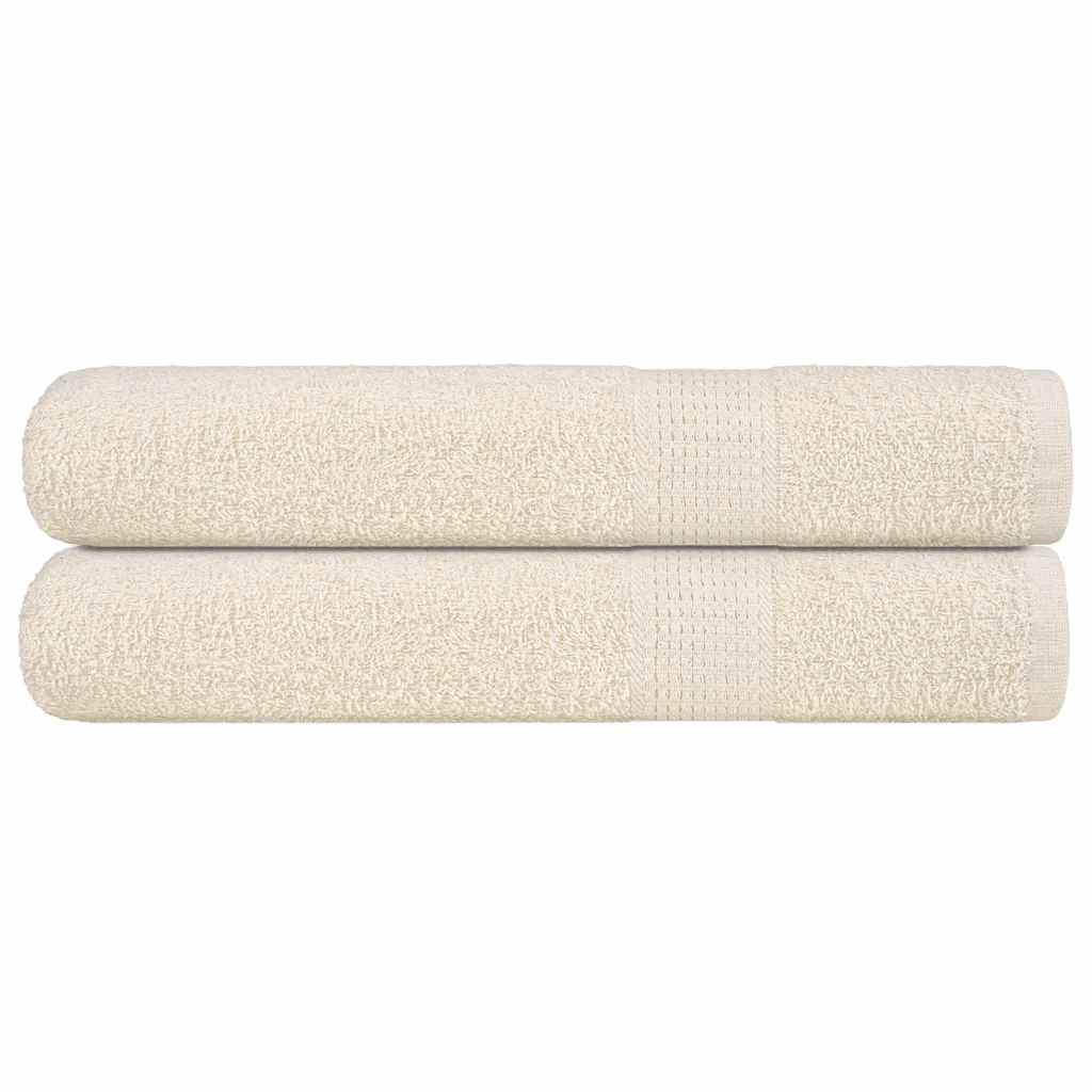 vidaXL Towels "FROGN" 2 pcs Cream 100x200 cm 360 gsm