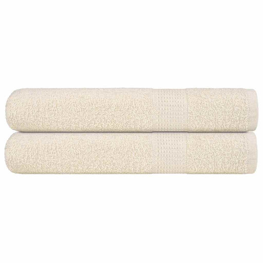 vidaXL Towels "FROGN" 2 pcs Cream 100x200 cm 360 gsm