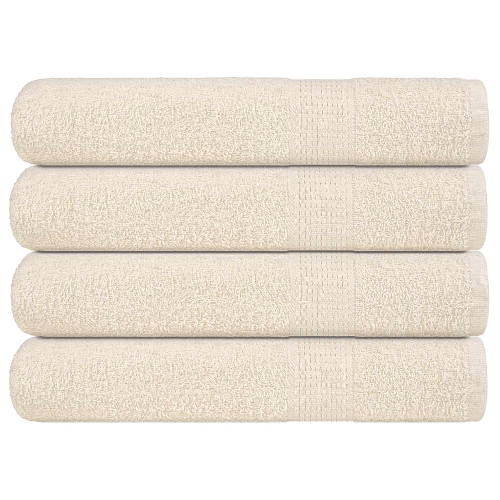 vidaXL Towels "FROGN" 4 pcs Cream 100x200 cm 360 gsm