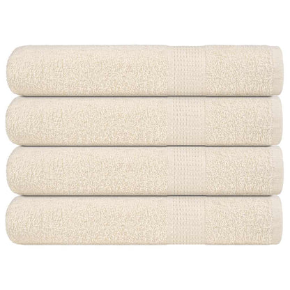 vidaXL Towels "FROGN" 4 pcs Cream 100x200 cm 360 gsm