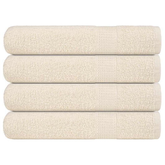 vidaXL Towels "FROGN" 4 pcs Cream 100x200 cm 360 gsm