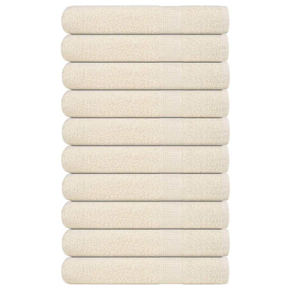 vidaXL Towels 10 pcs Cream 100x200 cm 360 gsm 100% Cotton