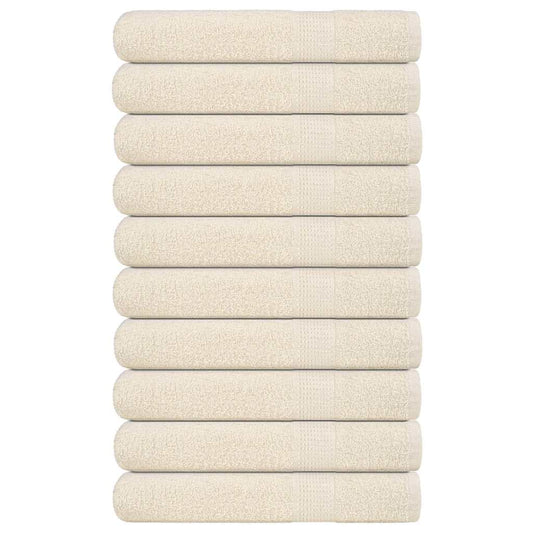 vidaXL Towels "FROGN" 10 pcs Cream 100x200 cm 360 gsm