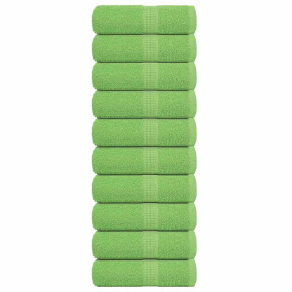 vidaXL Wash Towels "FROGN" 10 pcs Apple Green 30x30 cm 360 gsm