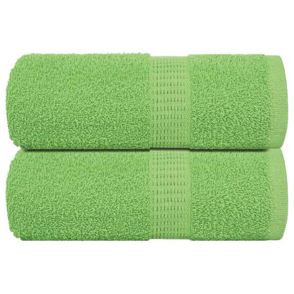 vidaXL Guest Towels "FROGN" 2 pcs Apple Green 30x50 cm 360 gsm