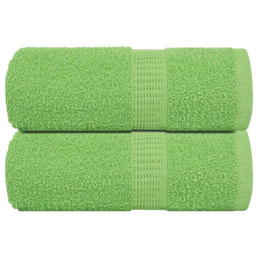 vidaXL Guest Towels "FROGN" 2 pcs Apple Green 30x50 cm 360 gsm