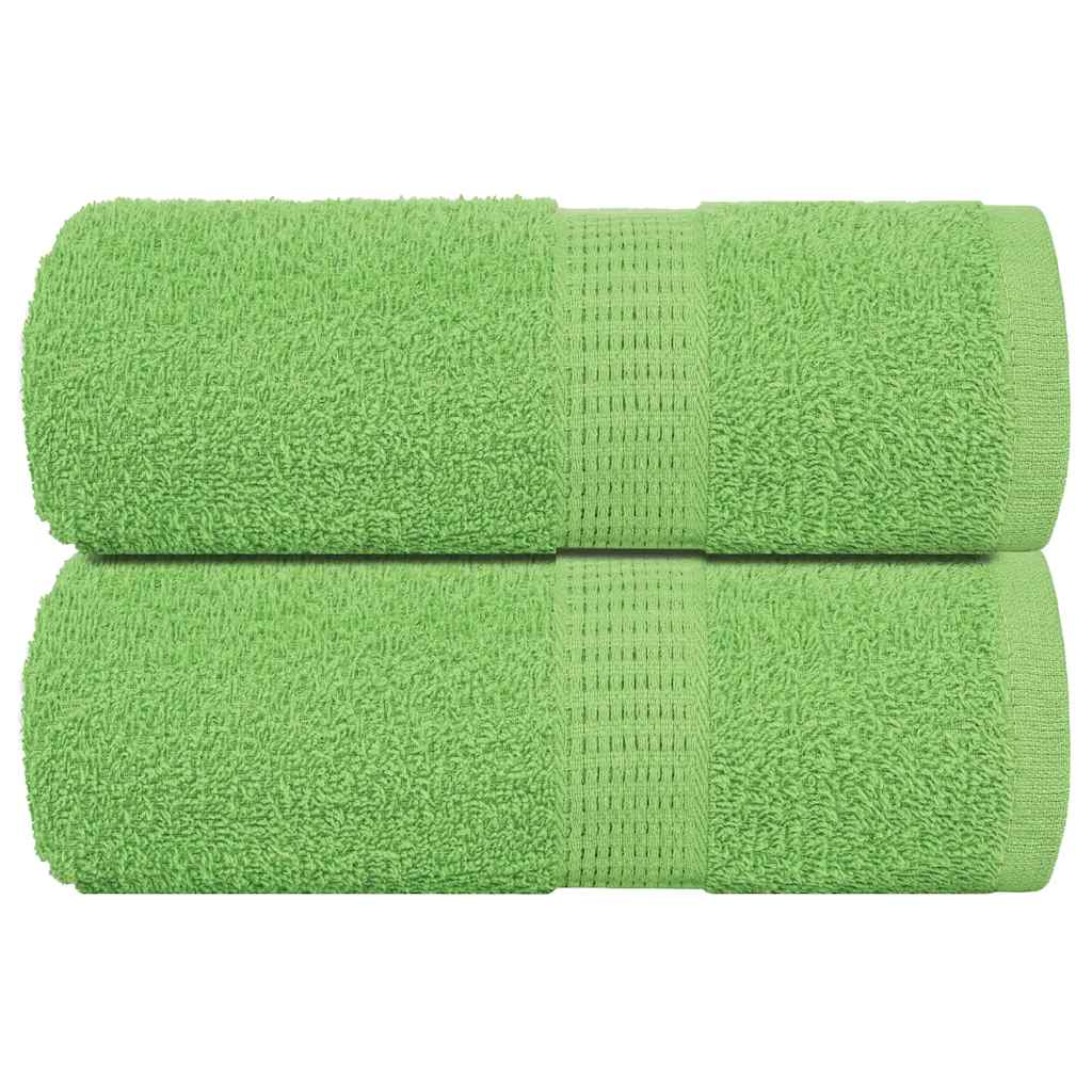 vidaXL Guest Towels "FROGN" 2 pcs Apple Green 30x50 cm 360 gsm