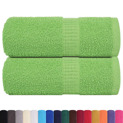 vidaXL Guest Towels "FROGN" 2 pcs Apple Green 30x50 cm 360 gsm