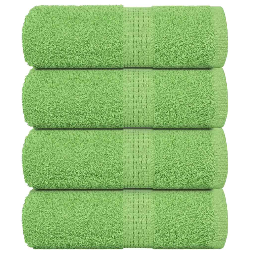 vidaXL Guest Towels "FROGN" 4 pcs Apple Green 30x50 cm 360 gsm