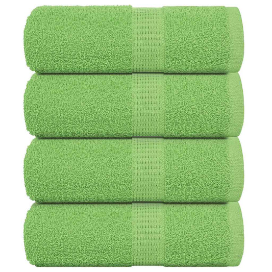 vidaXL Guest Towels "FROGN" 4 pcs Apple Green 30x50 cm 360 gsm