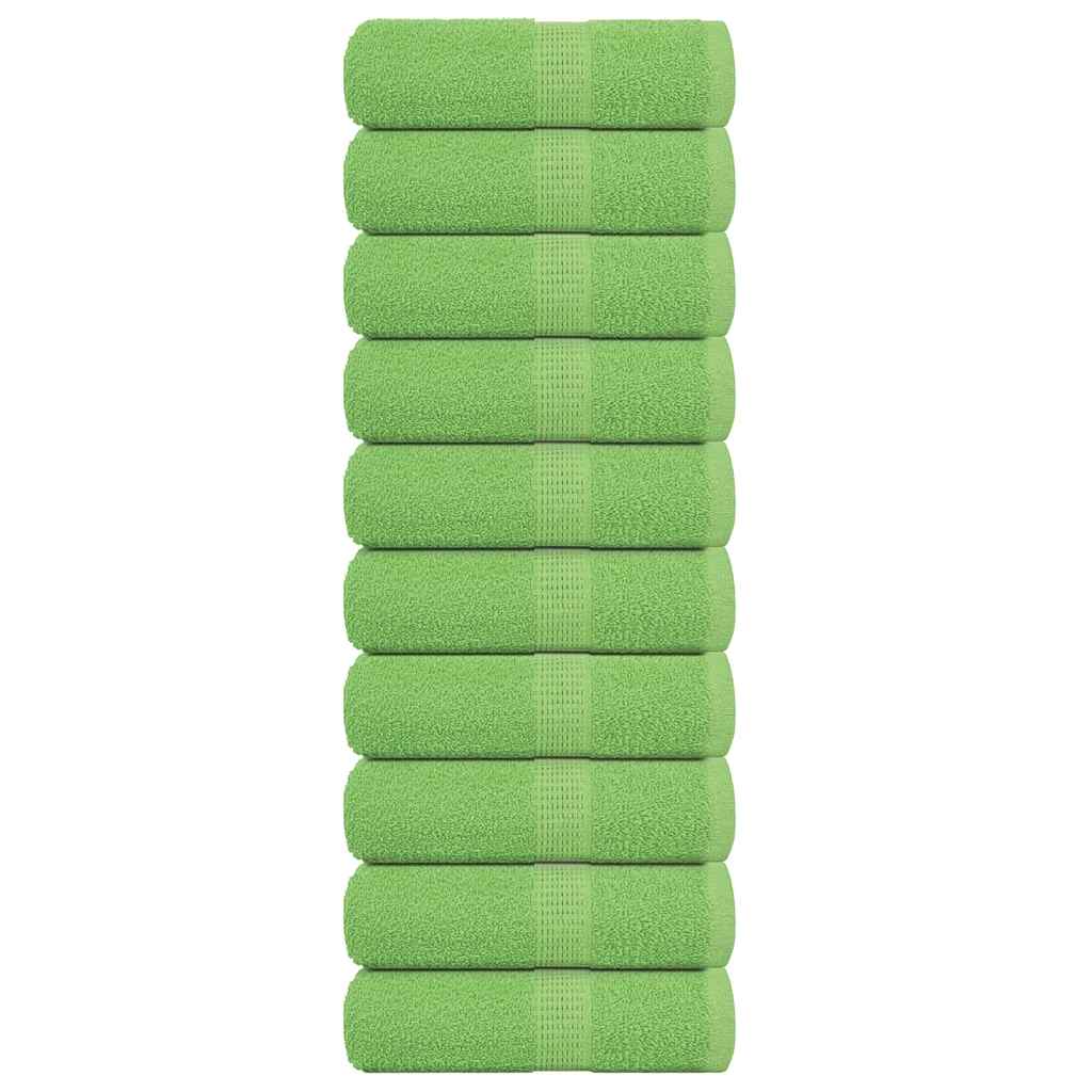 vidaXL Guest Towels "FROGN" 10 pcs Apple Green 30x50 cm 360 gsm