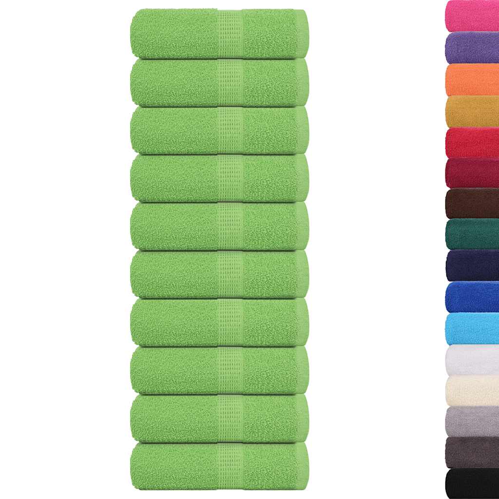vidaXL Guest Towels "FROGN" 10 pcs Apple Green 30x50 cm 360 gsm